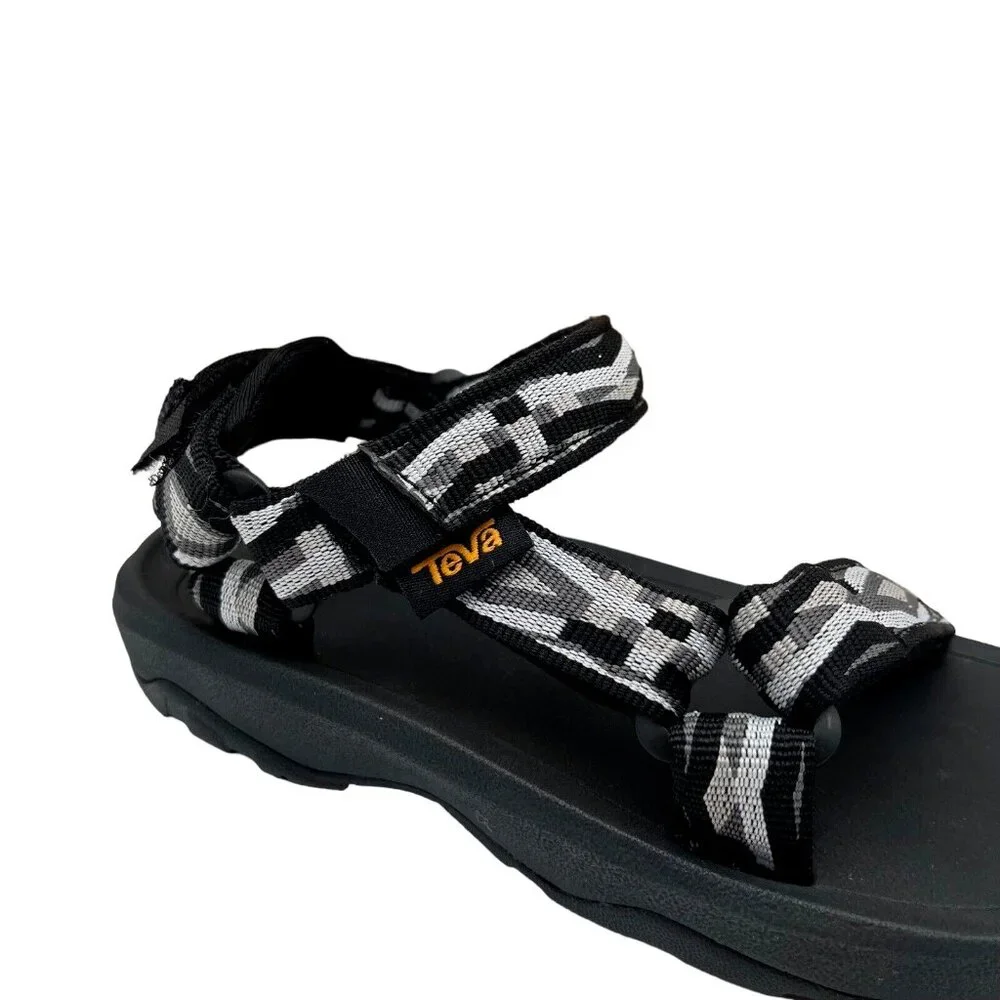 Teva Hurricane Little Boys‎ Sport Sandals Size 11 Black Gray Adjustable Straps